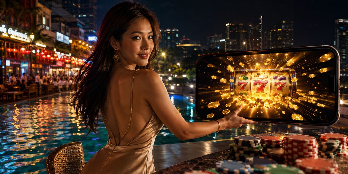 Pemain Malaysia menikmati permainan slot video di Kuala Lumpur melalui peranti mudah alih